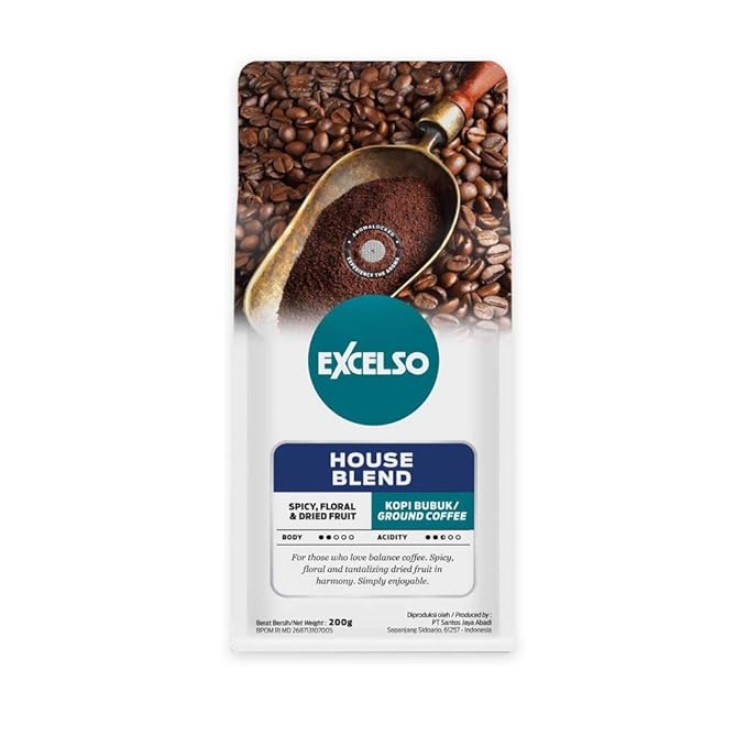 Excelso House Blend Ground Coffee 200g (Pack of 2)