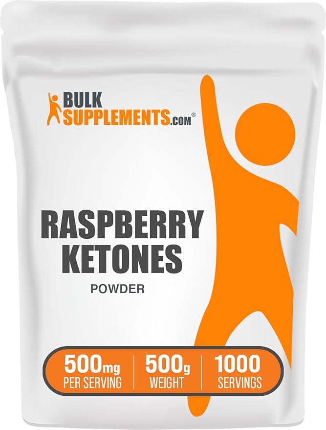BulkSupplements.com Raspberry Ketones Powder - Raspberry Ketones Supplement Antioxidant Source - for Energy Support Gluten Free 500mg per Serving 500g (1.1 lbs) (Pack of 1)
