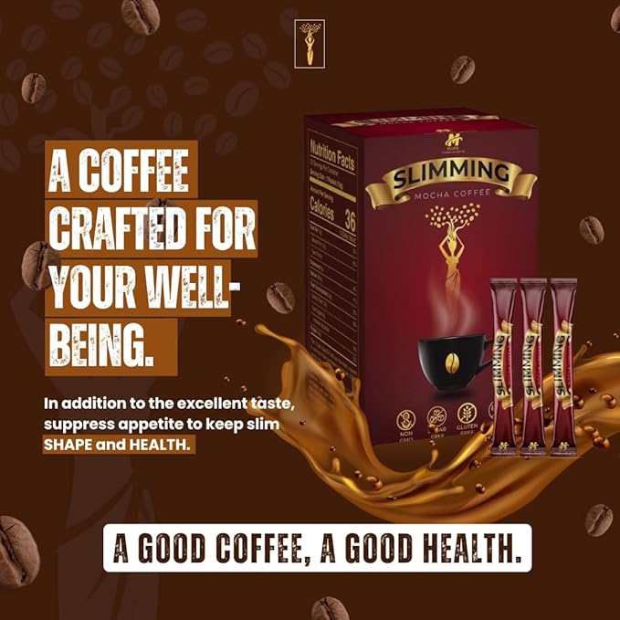 Slimming Mocha Coffee – Burn + Control Herbal Coffee – Metabolism &amp Weight Management – Premium Arabica &amp Robusta Blend – Sugar Free Gluten Free Keto Friendly