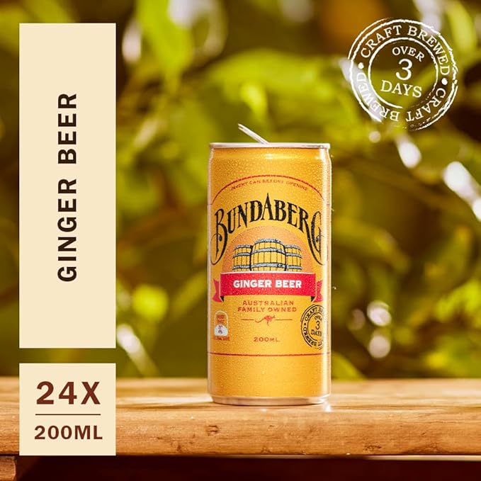 Bundaberg Ginger Beer 6.8 fl oz Cans (24 Pack)