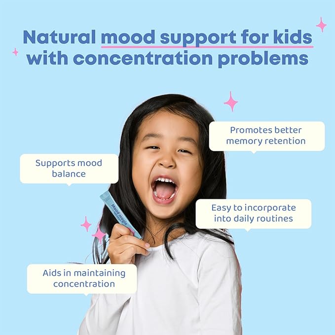 JoySpring Genius Drops Attention and Focus Supplement for Kids and Saffron Supplements for Kids &amp Teens for Enhanced Mood and Focus