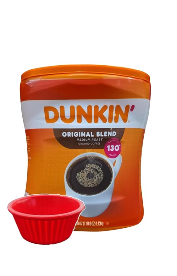 KING BUY BOX 1 PCS cup Bundle with Dunkin' Original Blend Medium Roast Ground Coffee