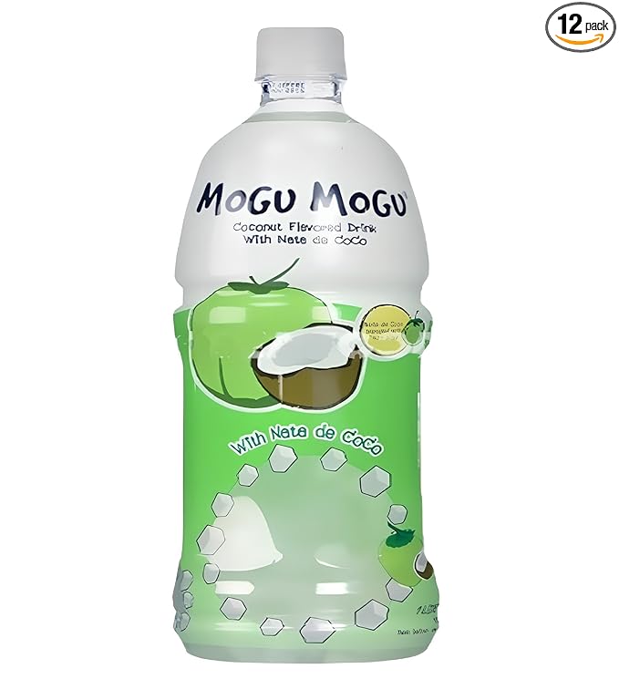 Mogu Mogu Coconut Juice with 25% Nata De Coco 1000ml (12 Pack)