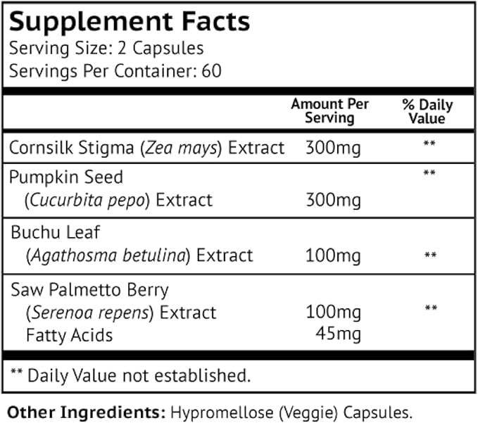 Stronghold Bladder Control for Men and Women -Supports Healthy Urinary Flow (Already Within Normal Ranges) - 120 Capsules