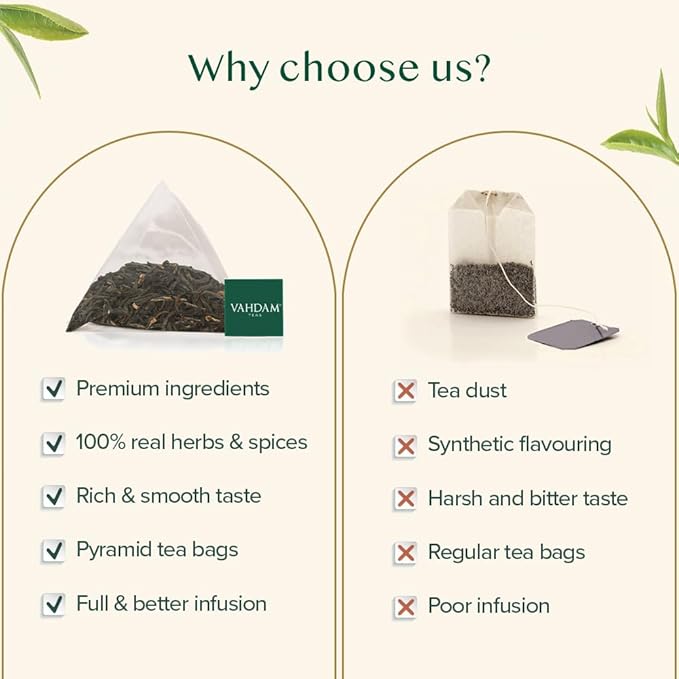 VAHDAM Earl Grey Black Tea Bags (100 Count) Medium Caffeine Non GMO Gluten Free | Citrus Bergamot &amp Smooth | Resealable Ziplock Pouch | Plant Based Tea Bags