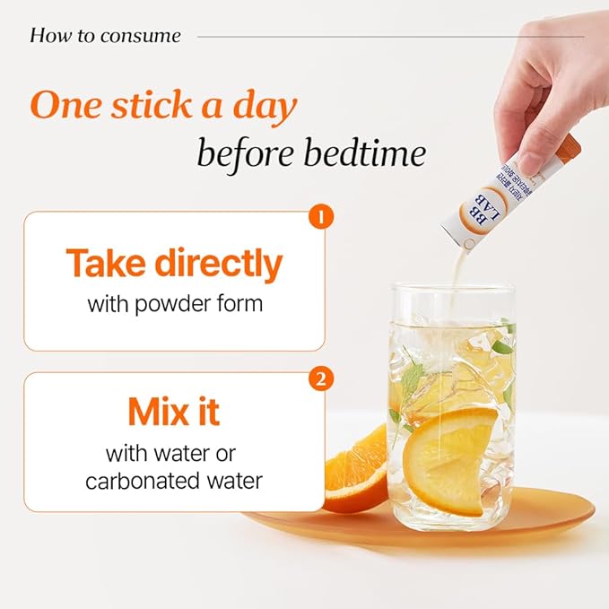 BB LAB Collagen Glutathione White Low Molecular Korean Stick Supplement Fish Peptides Vitamin C Vitamin E Glutathione Fast abosorption Orange Flavor
