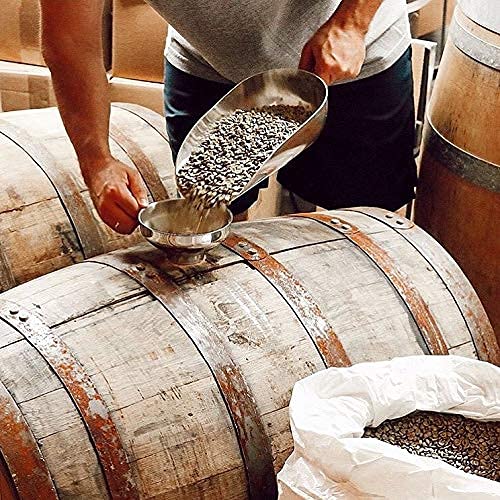 Oak &amp Bond Coffee Co. Bourbon Barrel Aged Coffee Brazil Single Origin Whole Bean Medium Roast - Chocolate Caramel Mandarin Orange Sweet Bourbon Flavors - 10oz