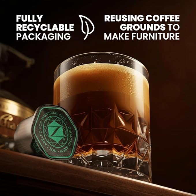 Luxury Instant Espresso - Decaf Hot or Iced Instant Coffees Cold Brew Coffee Double Shot Espresso 24 Count 100% Arabica Sugar Free No Additives - Original Diamond Brew