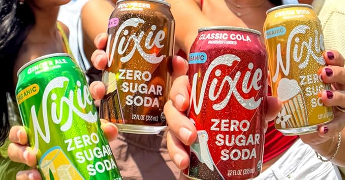 Nixie Organic Zero Sugar Soda Root Beer Healthy Soda Pop Non-GMO 0 Sugar 0 Calories Caffeine Free 12oz Cans (12 Pack)
