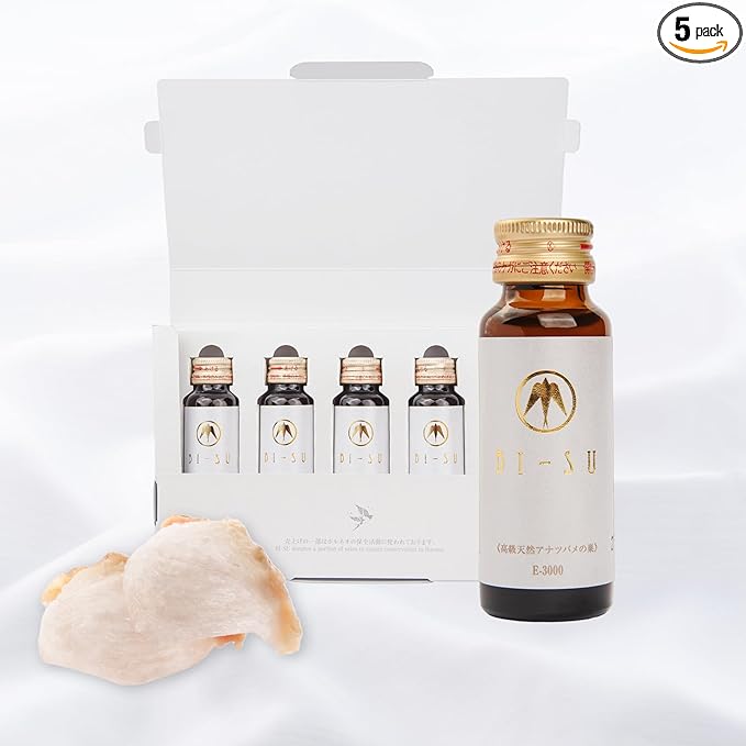 BI-SU Extract Drink E-3000 | Collagen Drink with Natural Swiftlet Nests Extract Collagen Peptides 30ml x 5 Bottles 17.1 Kcal Replenishes Energy Anti-Aging Japanese Beauty Muscat Grape Flavor