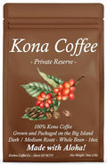 100% Hawaiian Kona Coffee - Whole Bean - Dark/Medium Roast - 1lb (16oz) - Private Reserve - Farm Fresh - Grown and Packaged on the Big Island of Hawaii - Keokea Coffee Co.
