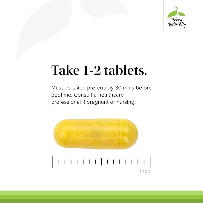Terry Naturally Curamin Nighttime - Curcumin &amp DLPA Capsule Supplement - Non-GMO Supplement to Support Healthy Sleep &amp Relaxation - Herbal Supplement with Melatonin - 60 Capsules