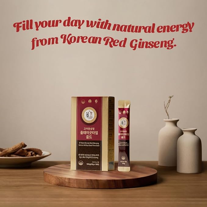 6 Year Korean Red Ginseng Shot Gold - 15mg Ginsenosides - HACCP Made in Korea 100 Packets