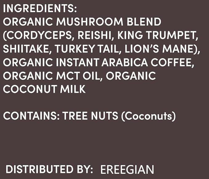 EREEGIAN New Organic Mushroom Coffee (30 Servings) - 6.4oz - Good Coffee