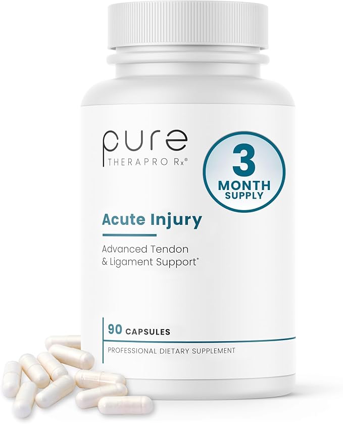 Pure Therapro Rx Acute Injury | Tendon &amp Ligament Support | Convenient Once a Day Clinical Dose | Supports Tendon Health Movement &amp Physical Function | Pharm-Grade (90 Capsules)