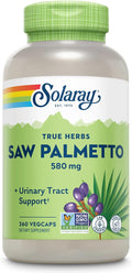 SOLARAY Saw Palmetto Berries 580 mg - Prostate Supplements for Men - Prostate Health Urinary Tract Support Hair Health w/Fatty Acids and Plant Sterols Vegan 60-Day Guarantee 360 VegCaps