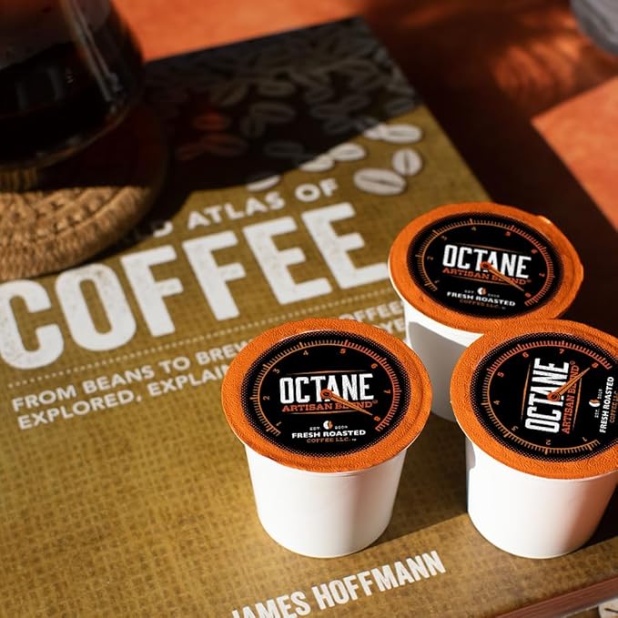 Fresh Roasted Coffee Octane Italian Dark Roast Artisan Blend 96 Pods for K Cup Brewers