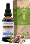 Red Clover Herb USDA Organic Tincture | Alcohol-FREE Extract High-Potency Herbal Drops | Made from 100% Certified Organic Red Clover Herb (Trifolium Pratense) Dried Leaf and Flower 2 oz