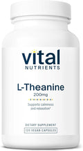 Vital Nutrients L-Theanine 200mg - Vegan Supplement - L Theanine Supplement Supports Normal Stress Levels and Cognitive Function* - Gluten Dairy and Soy Free - 120 Capsules