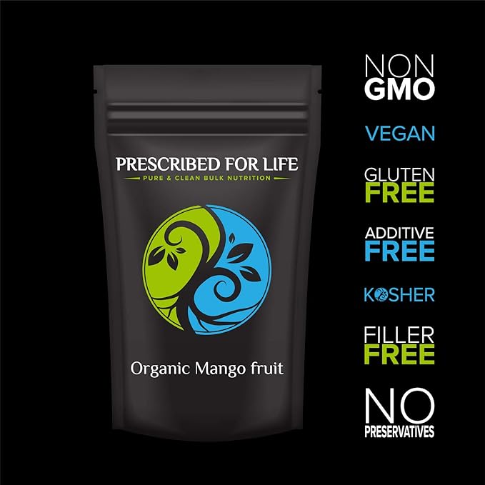 Prescribed For Life Organic Mango Powder Smoothie Add in Whole Natural Organic Mango Fruit Powder (113g)