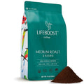 Lifeboost Coffee Ground Medium Roast Coffee - Low Acid Single Origin USDA Organic Coffee - Non-GMO Ground Coffee Third Party Tested For Mycotoxins &amp Pesticides - 12 Ounces