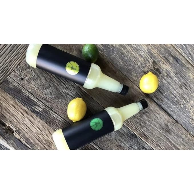 Twisted Alchemy Cold Pressed Fresh Juice For Craft Cocktails - Fresh All Natural Hand Squeezed Lime Juice Cocktail Mixer - (25 Oz Bottle Pack Of 3) - Preservative Free Non-GMO 100% Pure -