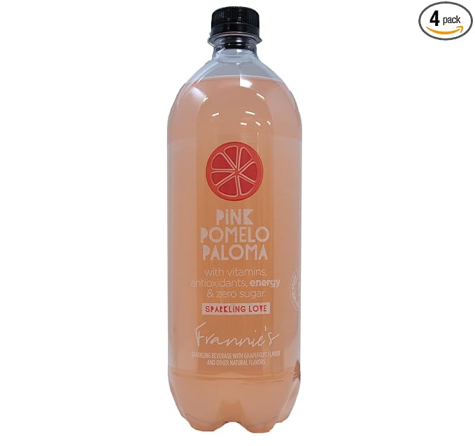 KauffmanTreats Frannie Sparkling Beverage Pink Pomelo Paloma 1 Liter (Pack of 4)