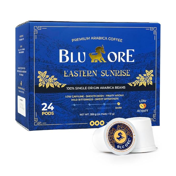 Blu Ore Premium Vietnamese Coffee Pods - Dark Roast - Recyclable Single Serve K-Cup Compatible (24 Count) - 100% Arabica Coffee No Preservatives or Artificial Flavor (Dark Roast)