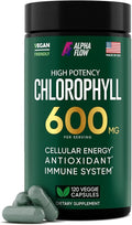 Chlorophyll Capsules 600 mg - Natural Chlorophyll Pills for Women &amp Men - Highly BioAvailable Chlorophyll Supplement for Energy Immunity Skin + Internal Deodorant