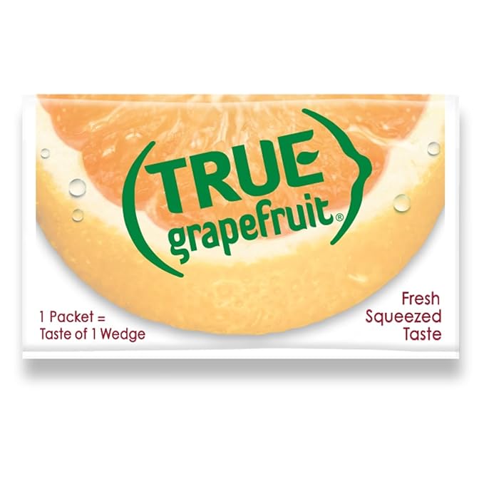 True Grapefruit 500ct (Pack of 1) - Water Enhancer - Bulk Dispenser - 0 Calorie Drink Mix Packets For Water - Sugar Free Grapefruit Flavoring Powder Packets