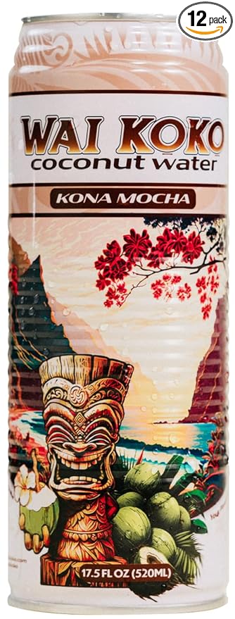 Wai Koko Coconut Water - KONA MOCHA 17.5 fl oz (12pk)