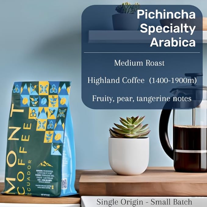 Mont Coffee - Pichincha Region | Latitude 0.0'00 | Specialty Single Origin Ecuadorian Arabica Coffee | Deluxe | Fresh Roast | Sourced Directly from Our Farms
