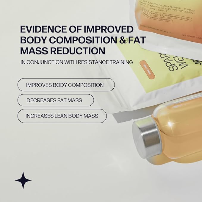 Sparkle Wellness Muscle Boost (Mixed Berry) [30-Serves] | Collagen Supplement Powder with Hydrolyzed BODYBALANCE Collagen Peptides &amp Buffered Vitamin C | Improves Body Composition