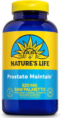 Nature's Life Prostate Maintain - Prostate Support Supplement for Men's Health - Saw Palmetto Pygeum Herbal Complex and Zinc Supplements - 125 Servings 250 Vegetarian Capsules