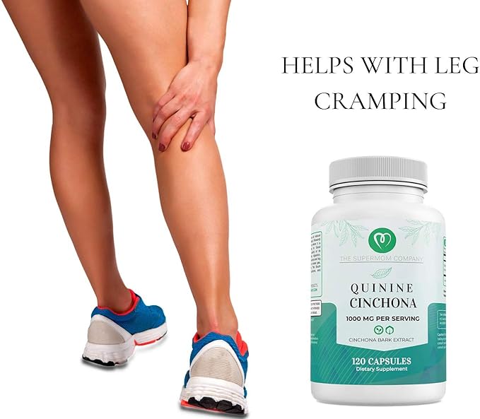 Quinine Cinchona Bark Extract 1000 mg – Herbal Supplement for Muscle &amp Leg Cramp Relief Digestive Support &amp Immune Health – 120 Capsules Non-GMO Made in USA