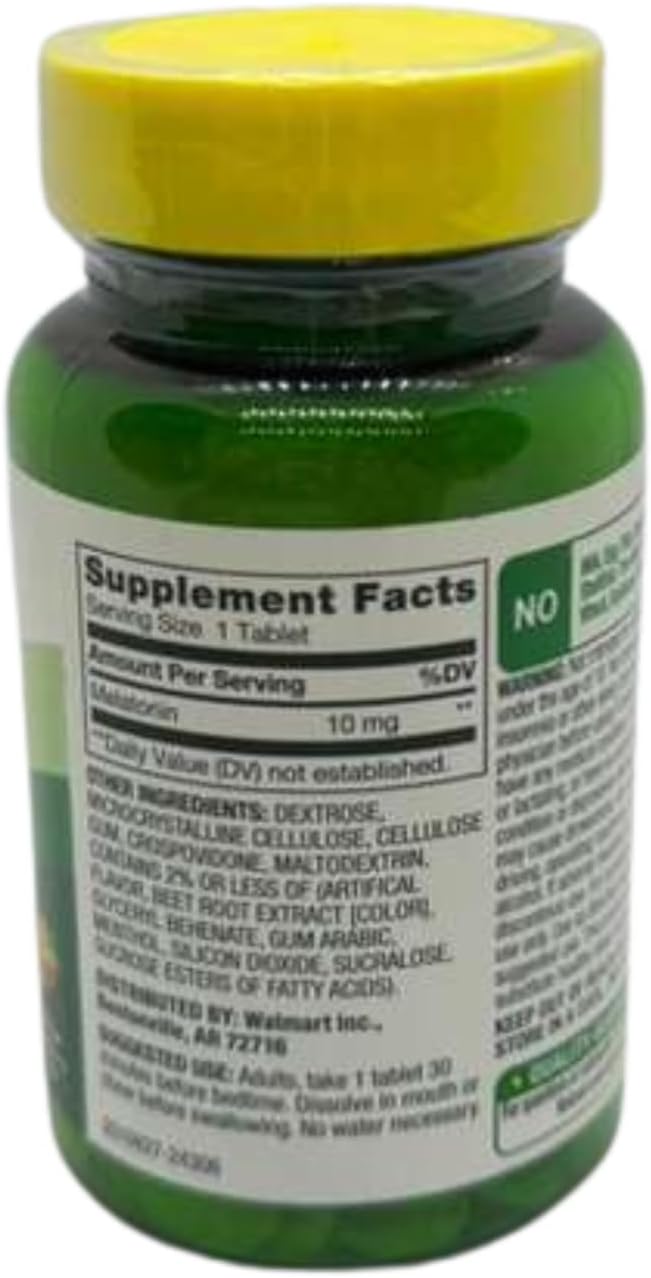 Melatonin Sleep Health Dietary Supplement Tablets Spriing Vallley Strawberry 10 mg 120 Ct Fast Dissolve (Pack of 1)