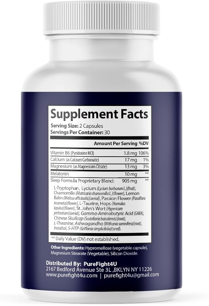Sleep Guard Plus Promotes Relaxation &amp Restful Sleep Natural Sleep Support Supplement | Dietary Supplement - 60 Capsules