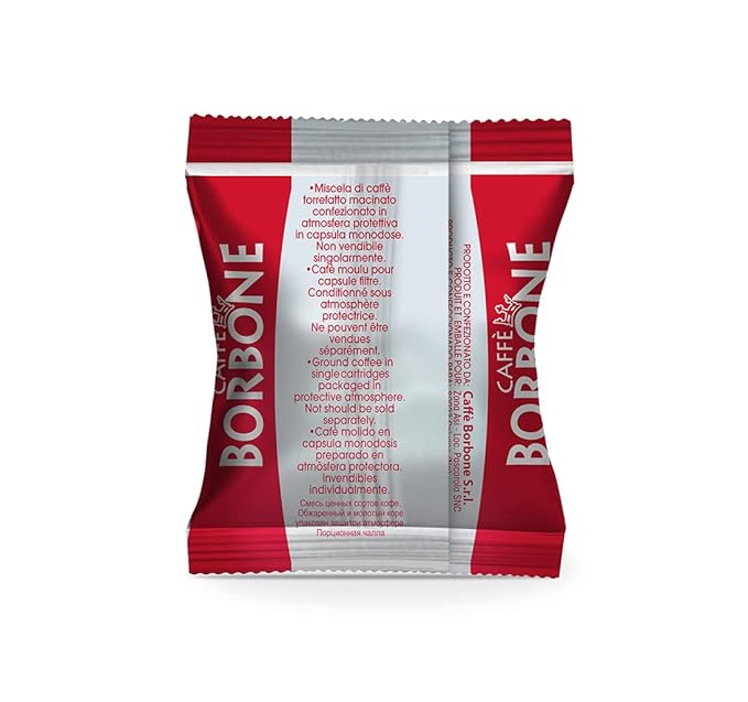Caffè Borbone Red Blend Nespresso Compatible Espresso Coffee Pods 100 Count Espresso Pods