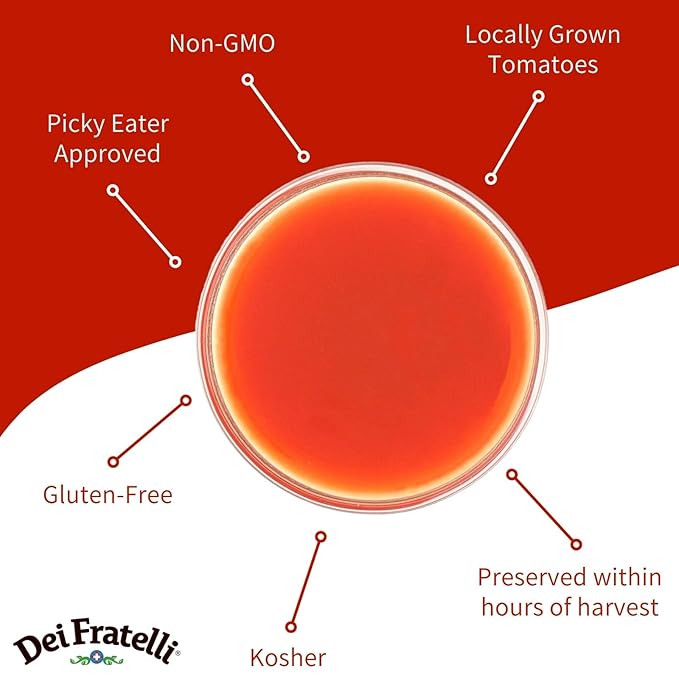 Dei Fratelli Tomato Juice Vine Ripened Not from Concentrate 46oz (6 pack)