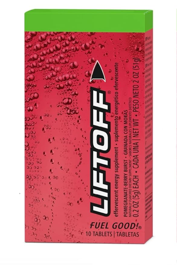 Herbal lifttoff Energy Drink Mix Pack 4 Flavors 3 Size (10 Tablets Pomegranate-Berry)