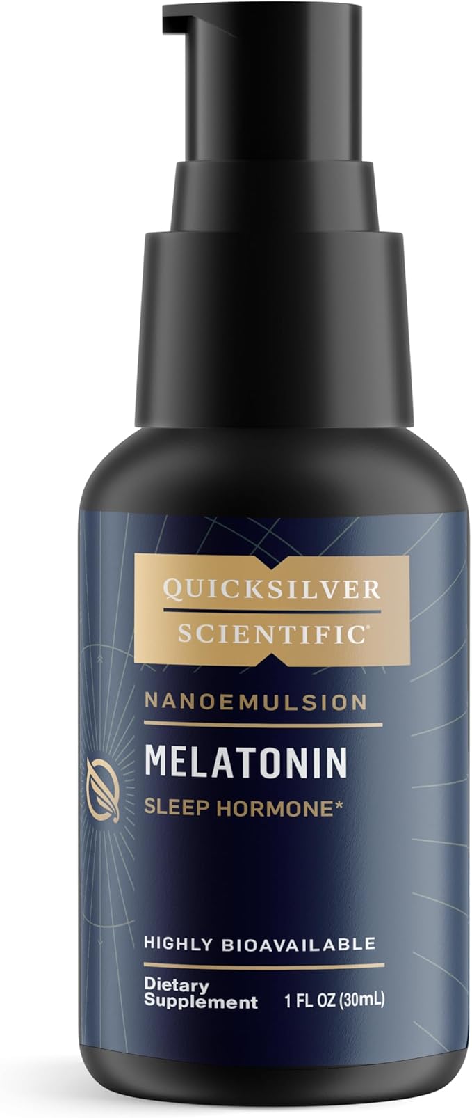 Quicksilver Scientific Liposomal Melatonin - Bedtime Jet Lag &amp Immune Support Liquid for Adults - Efficient Superior Absorption 1mg to Minimize Morning Drowsiness (30 ml)