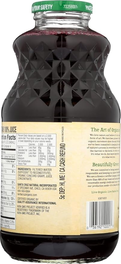Santa Cruz Juice Grape Concord Org
