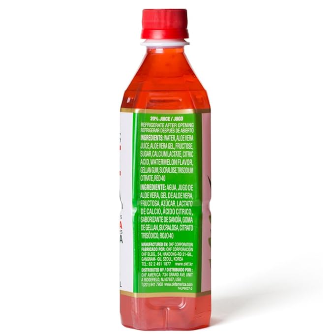 OKF Aloe Vera Watermelon Drink 16.9 Ounce (10 Pack)