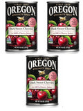 Oregon Dark Sweet Cherries in 100% Cherry Juice Whole Pitted Fruit No Added Sugar – Value Pack of 3 (3 x 14.5 oz)