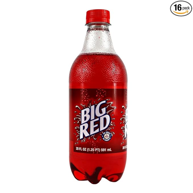 B4Y Big Red Soda 20 Oz Bottle - 16 Pack