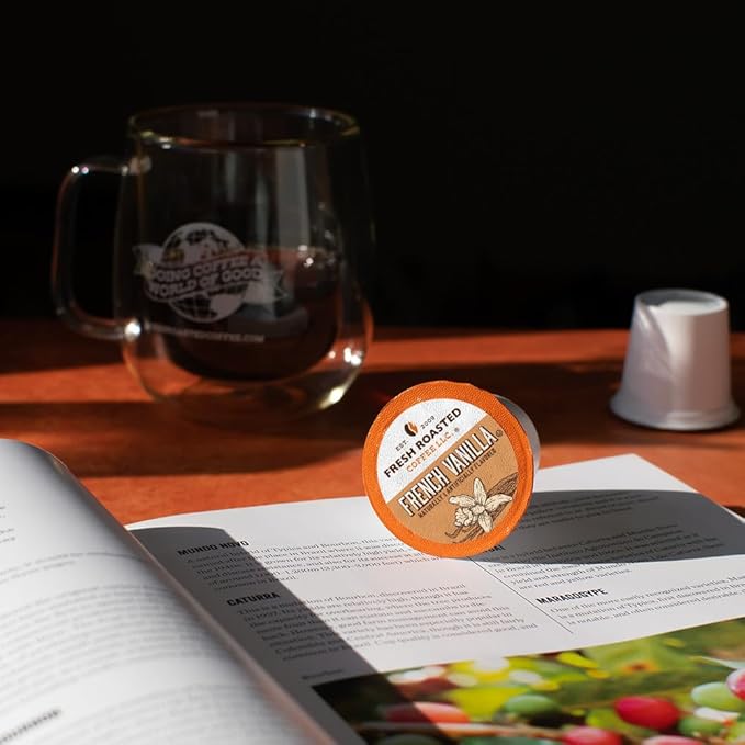 Fresh Roasted Coffee French Vanilla Flavored Coffee Pods 96 Count