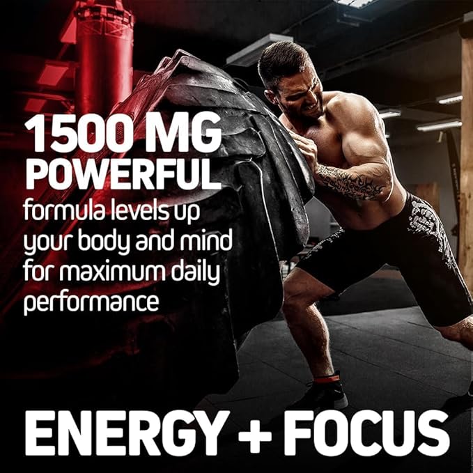 Herbtonics Korean Red Panax Ginseng 1500mg - Energy Supplement for Peak Performance Focus &amp Vitality - High Potency Ginseng Root Extract - 120 Vegan Capsules