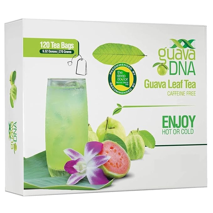 GuavaDNA Guava Leaf Tea Individually Wrapped Teabags by MATCHA DNA | 100% Pure Guava Leaves Nothing Else Added (120 Teabags)