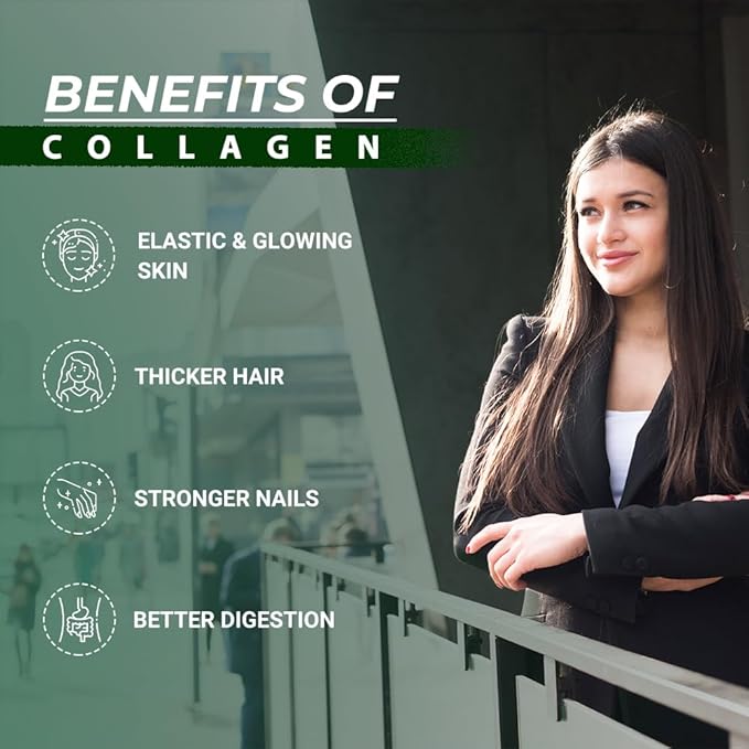 Multi Collagen Capsules - Type I II III V X - with Hyaluronic Acid Biotin &amp Vitamin C - for Hair Skin Nail Bone &amp Joint Support - 60 Capsules - Non-GMO