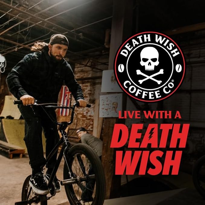 Death Wish Coffee - Light Roast Whole Bean Coffee Organic and Fair Trade (2 pack)